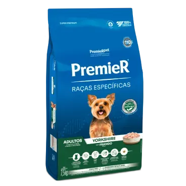 Racao Premier Racas Especificas Yorkshire Adultos 7.5kg lateral
